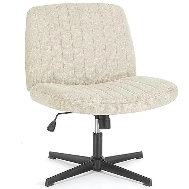 Vanity Chair White Modern Desk Chair No Wheels Height