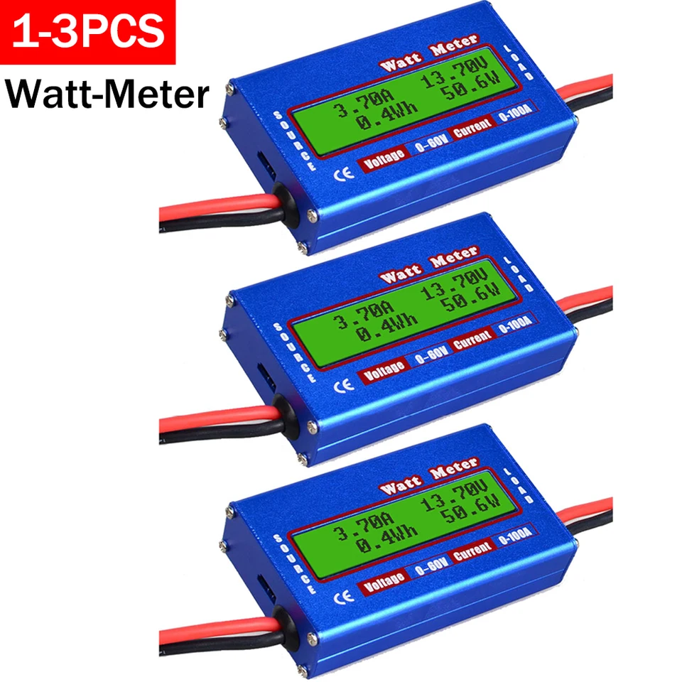 Cheap DC 0-60V Digital Watt Meter Voltmeter Ammeter RC Car Battery Power  Analyzer