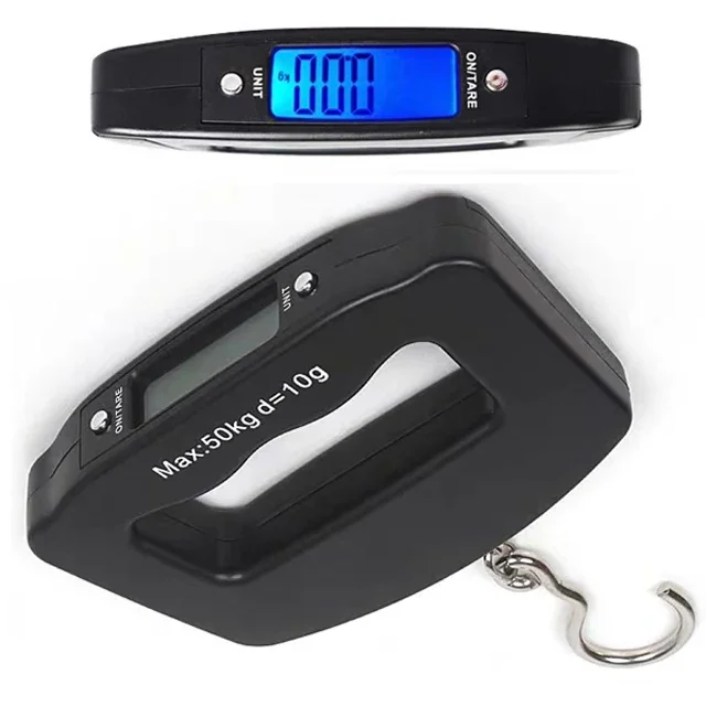 Dynamometer Fish Weighing Scale 50KG Digital Luggage Scale Portable Weighing Balance Suitcase Travel Bag Hanging