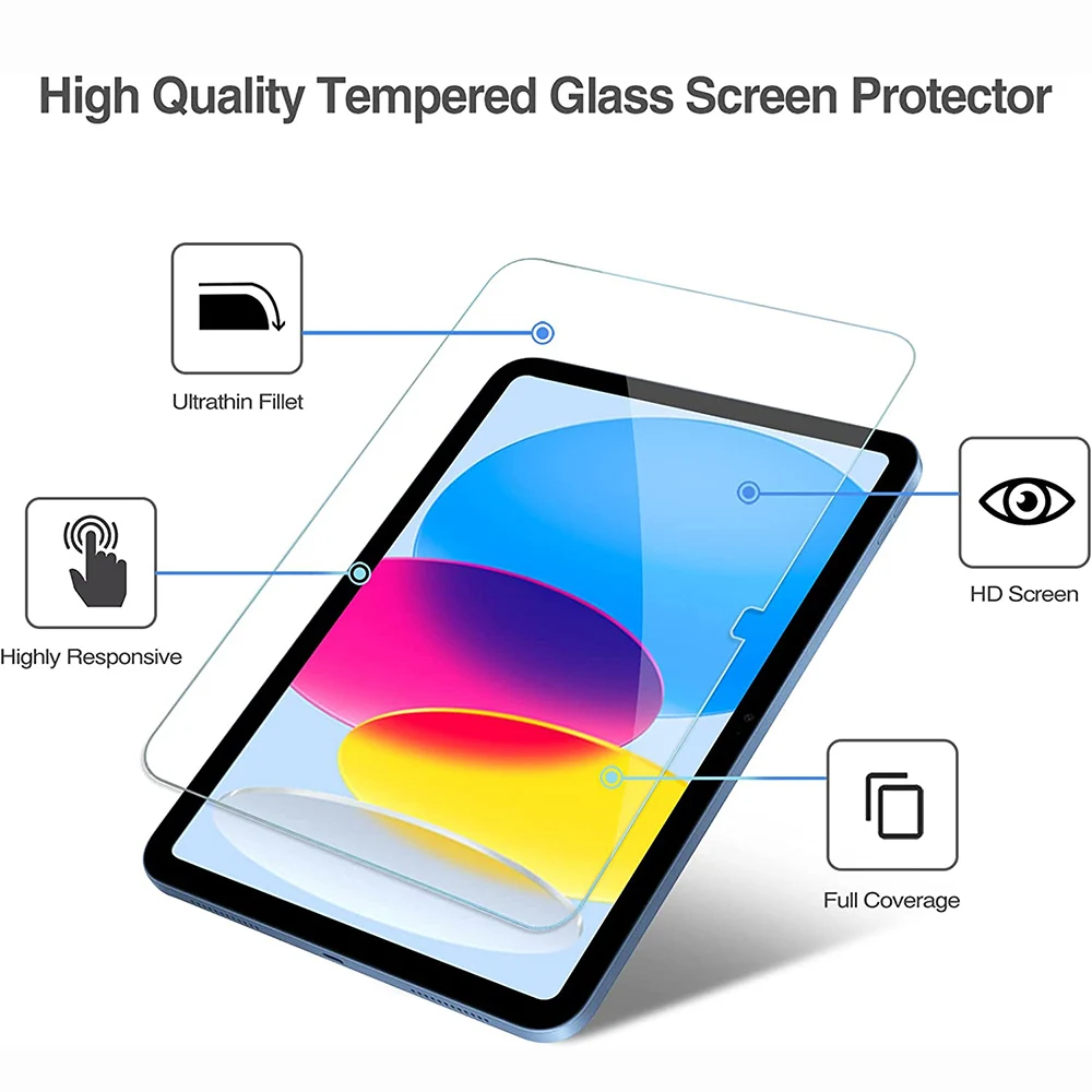 Film de protection d'écran en verre guatémaltèque pour tablette, protecteur  anti-rayures pour Apple iPad