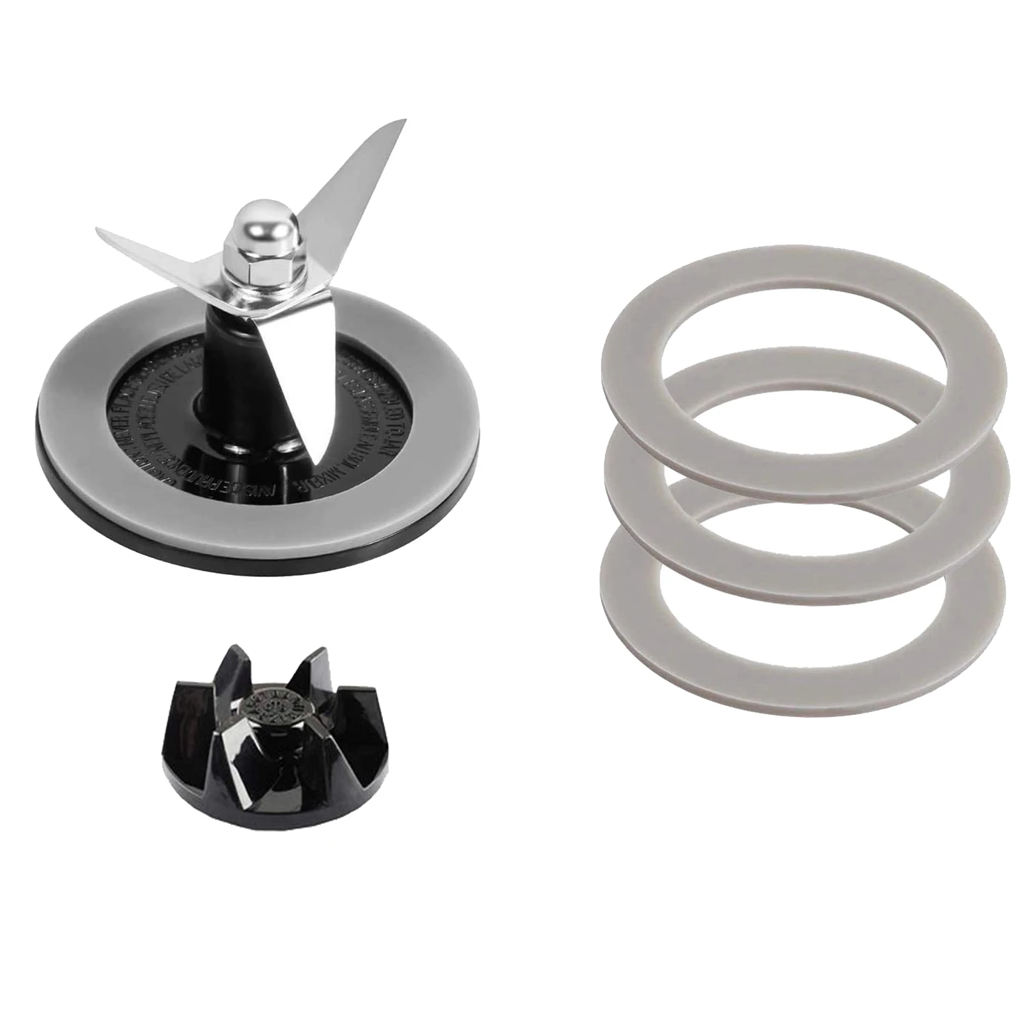 Replacement Parts Blender Blade Assembly with 3 Pcs Blender Gaskets,Replacement Parts for Cuisinart CBT-500,SB5600,CB600 HOT