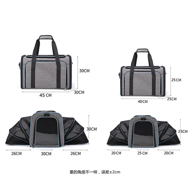 Pet bag Out carrying bag can be extended cat bag Large capacity Two small pets out carrying cat backpack 3