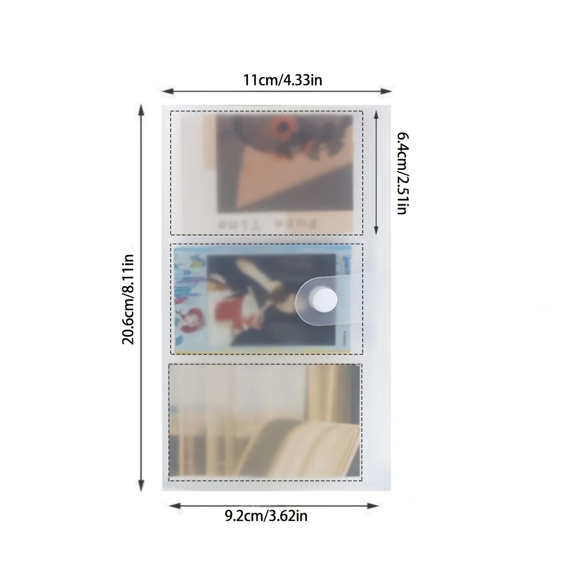 3-Inch Large Capacity 240-Card Album -Photo Organizer with 3-Grid Design Collectible Cards - Storage for Home, Office, or Travel