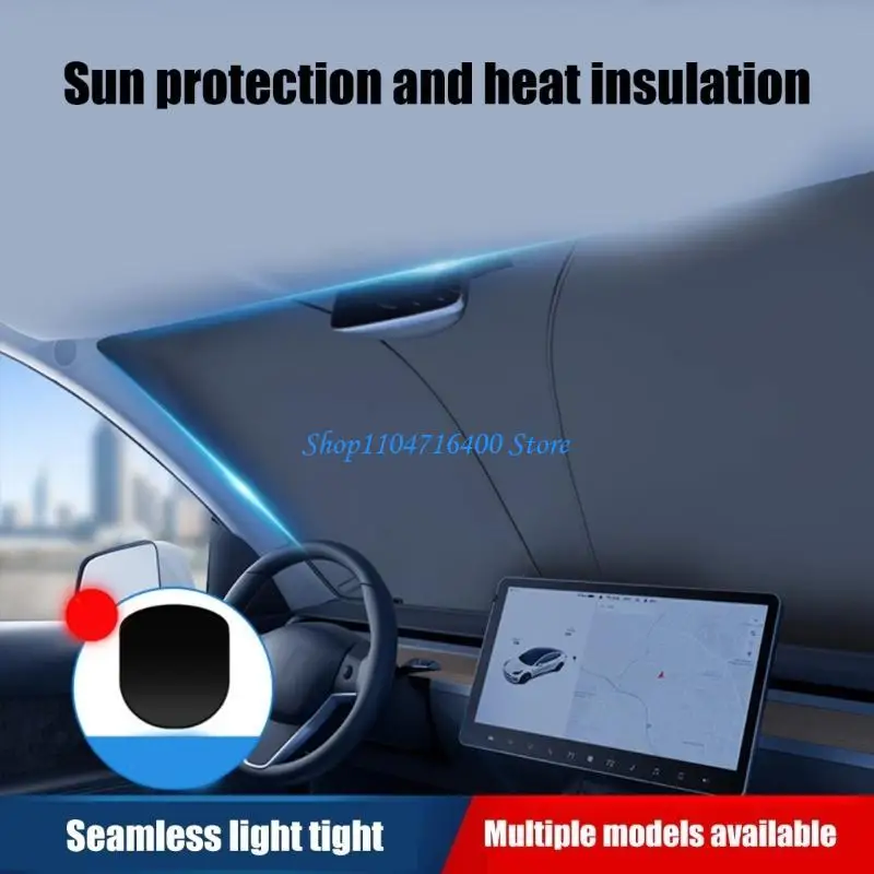 y1gd Auto-Windschutzscheiben-Sonnenschutz, Automobil-Sonnenschirm, Auto-Innenraum-Sonnenschutz für Wärmeisolierung, Sonnenschutz – Detail 9