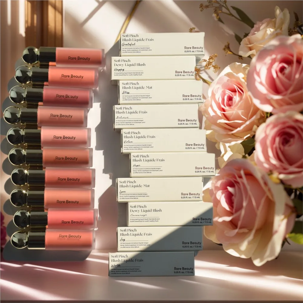RARE Beauty Liquid Blush Lipstick Blush Eyes Cheek Blusher Waterproof Mositure Face Contour Shadow Liquid LipGloss Plump Makeup