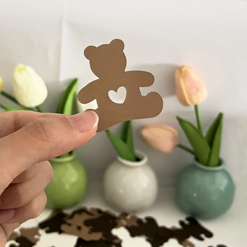 500 Coriandoli A Forma Di Orso Per Baby Shower – Colori Crema E Marrone, In Carta Spessa, Per Decorazioni Da Tavolo. 1,2 Pollici (circa 3 Cm).