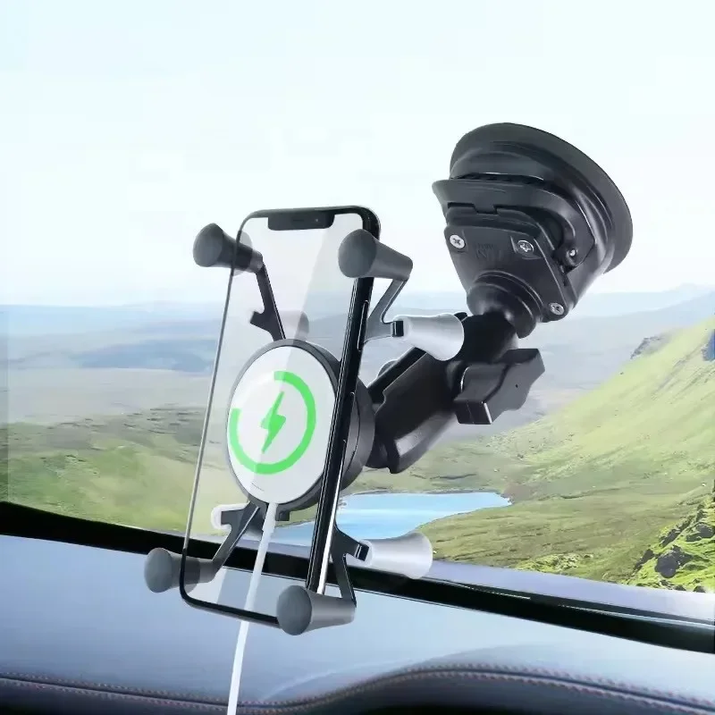 Universal motorcycle bicycle Wireless Charging Series mobile phone holder for wireless charger for ram mount X-Grip