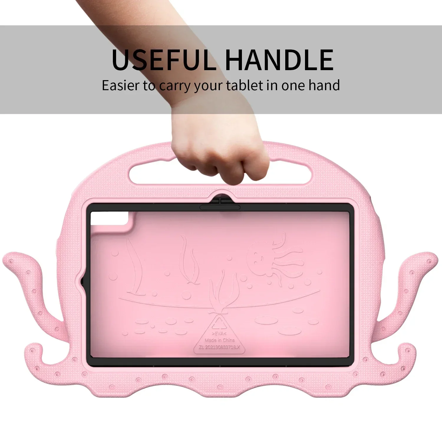 Custodia per bambini per tablet Lenovo Tab M8 (4a/3a generazione)/Tab M8 HD LTE/Smart Tab M8/M8 FHD, leggera, antiurto, con maniglia e supporto, per