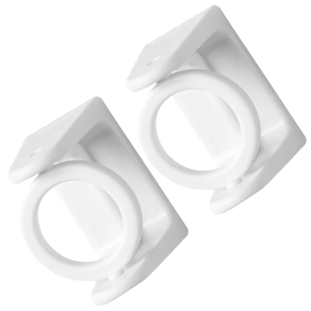 

2Pcs Curtain Rod Brackets No Drilling Self Adhesive Curtain Rod Hooks Curtain Hanger