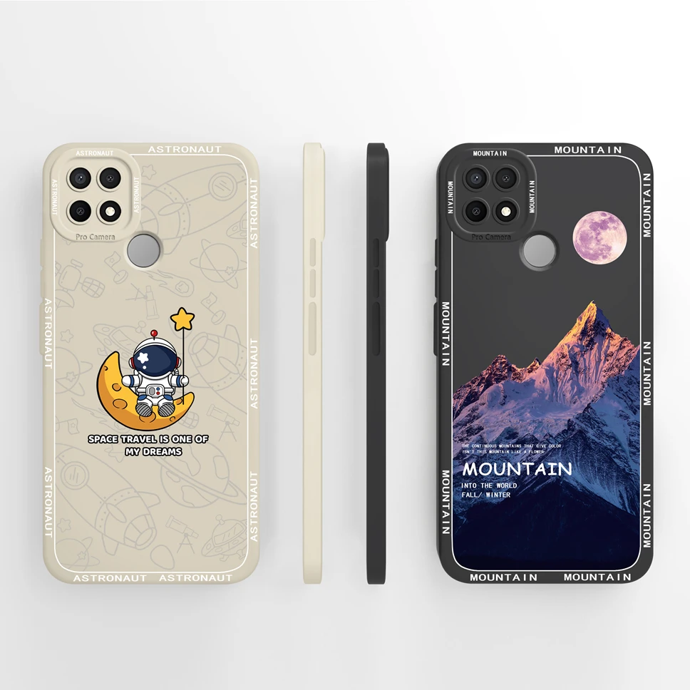 Cartoon Astronaut Liquid Silicone Protective Back Cover - Lovely Design