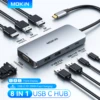 MOKiN 8 in 1 USB C Hub for MacBook Pro Air USB Adapter Multiport Docking Station with 4K Dispaly Port, HDMI, VGA, USB2.0, PD100W 1