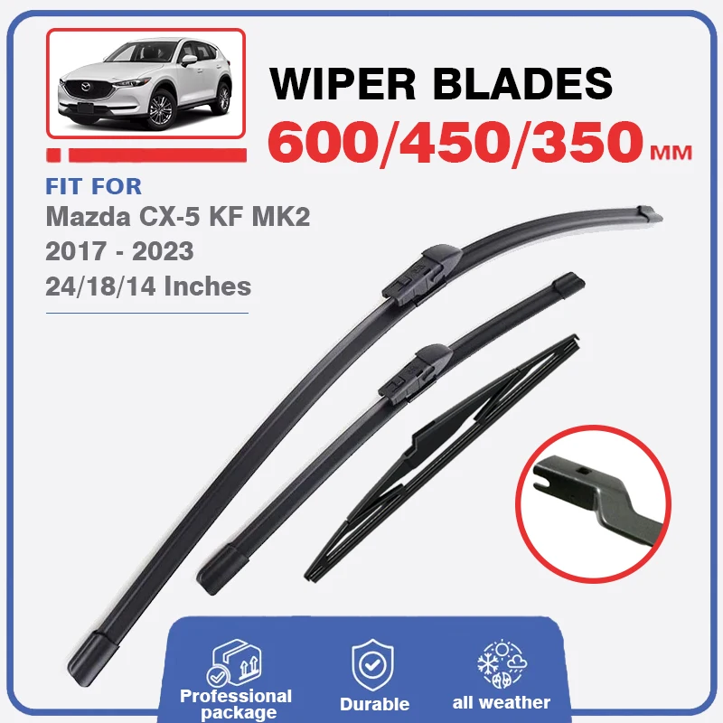 Wiper Blades Set For Mazda Cx5 Cx5 Cx 5 Kf Mk2 Front Rear Windshield Windscreen Wiper Window