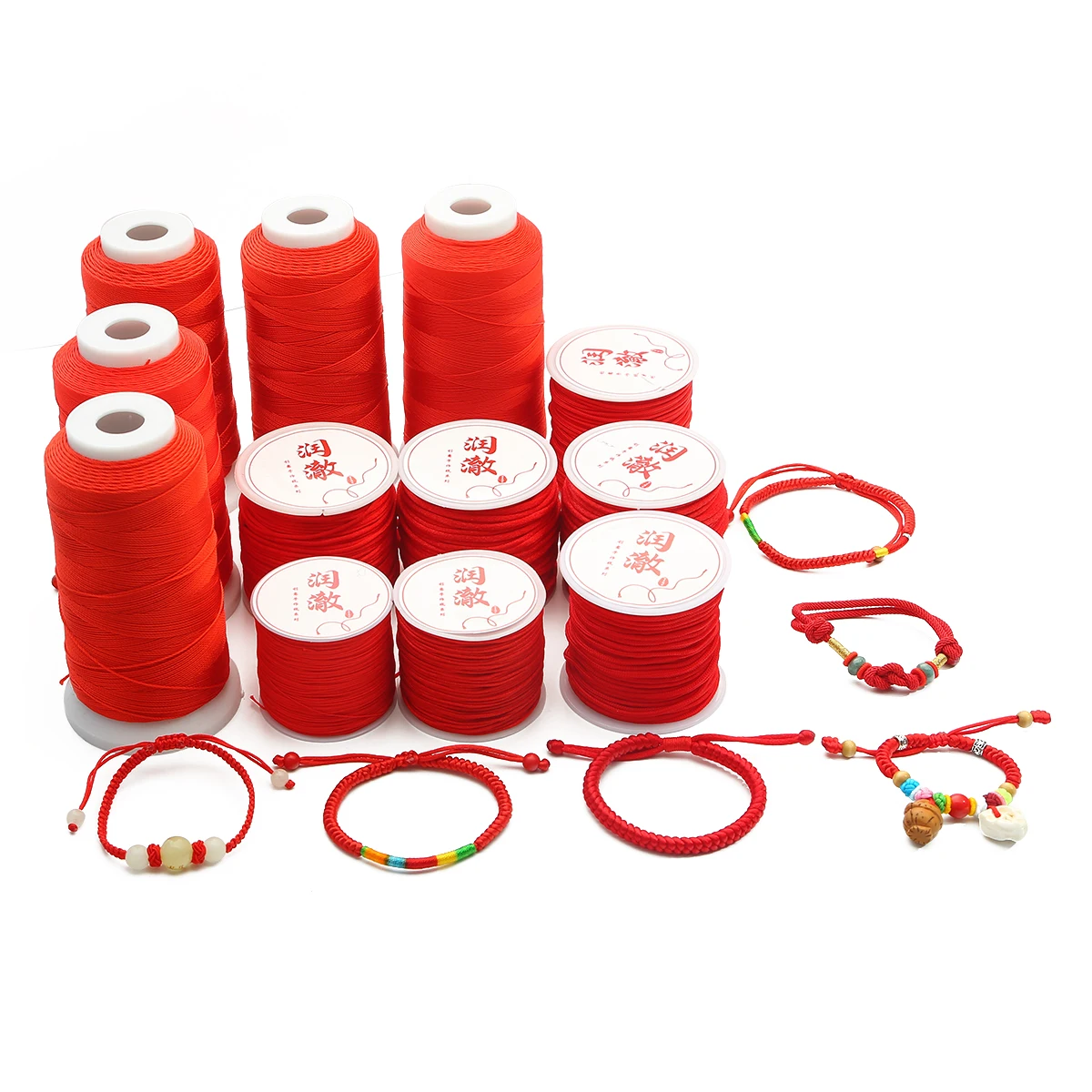 0.4-2.5mm Nylon Cord Thread Chinese Knot Rattail Satin Macrame Cord Bracelet Braided String Beading Thread Handmade Gifts nylon cord macrame cord satin cord