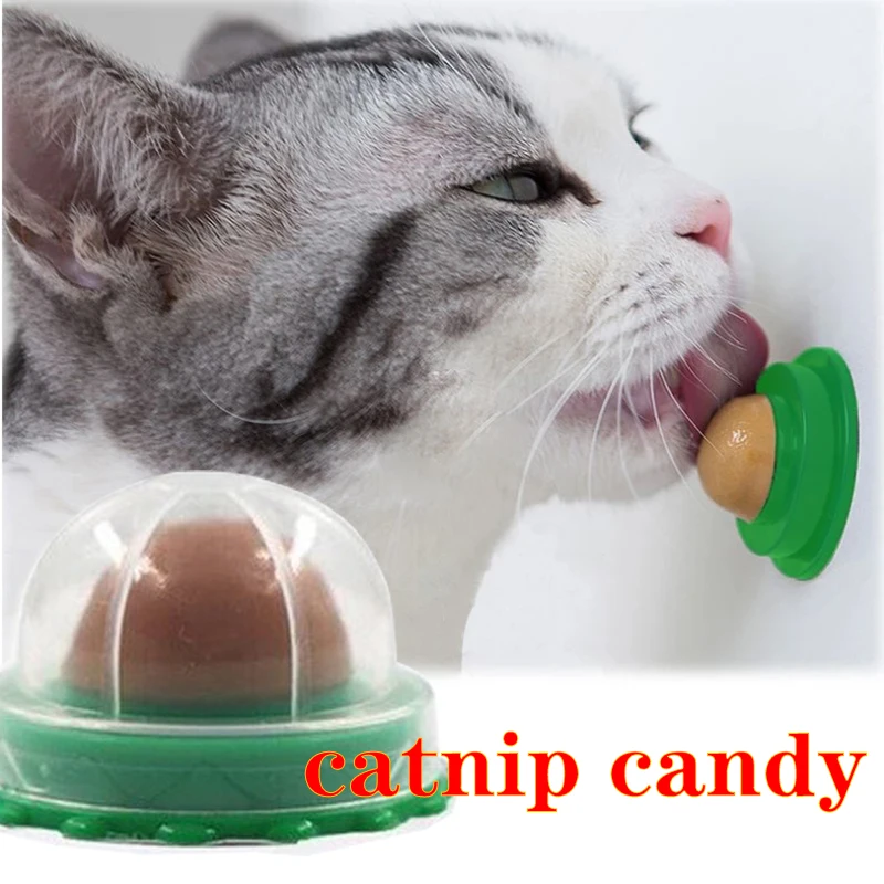 Nutrition Cat Catnip Ball Dust Cover Round Safe Catnip Snack Lick Candy