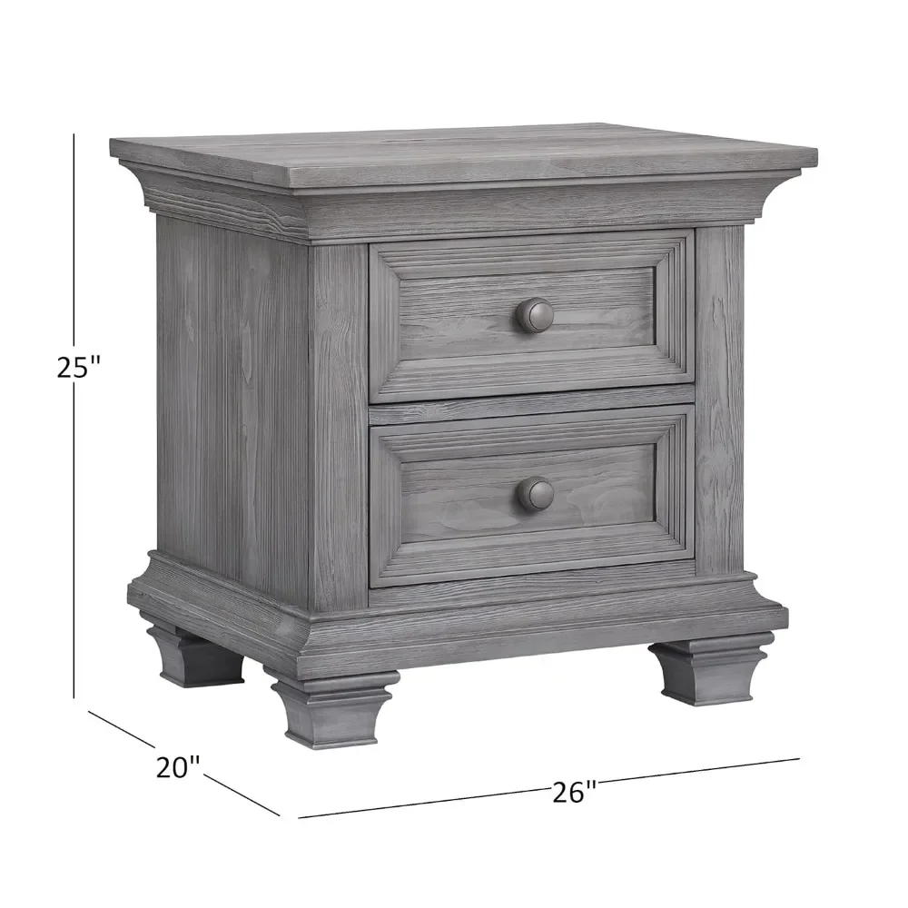 Westport 2 Drawer Nightstand, Dusk Gray 3