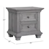 Westport 2 Drawer Nightstand, Dusk Gray 3
