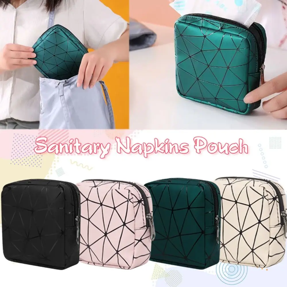 

with Zipper Sanitary Napkin Storage Bag Feminine Product Pouch Menstruation Nursing Pad Holder Tampons Bags Waterproof