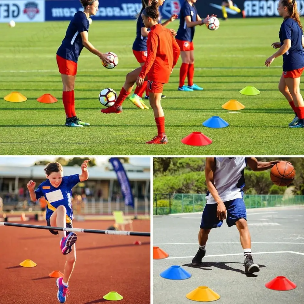 PE Marker Cones Fitness 5 Colors Soft Football Training Obstacle Playground soccer training cones