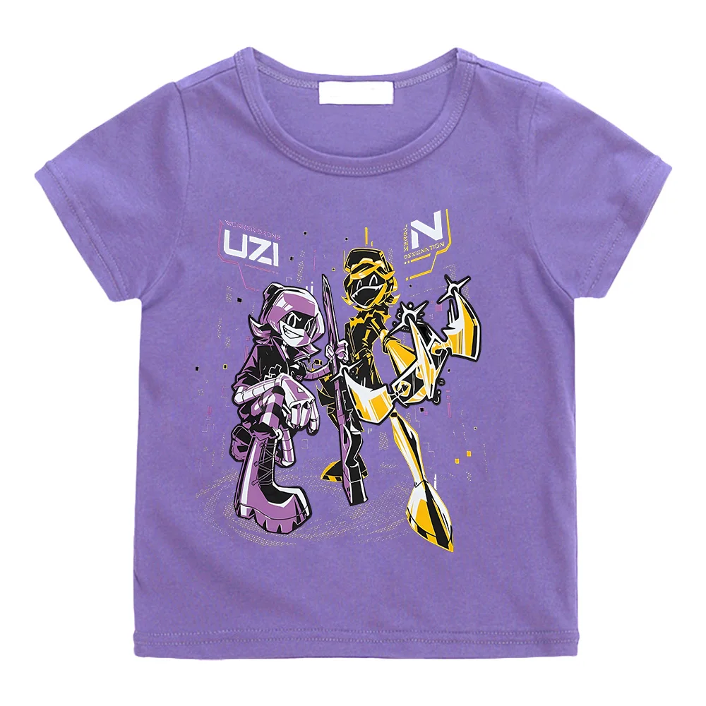 Murder Drones N and Uzi T-shirts Fashion Boys Girls Cotton Hot Anime Tees Teen Children Short Sleeve Clothes Cool Kids Tshirts 2