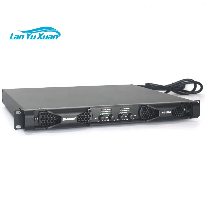

Sinbosen 3800 watt 2 ohms stable 1u digital amplifier K4-1700 4 channels class d sound amplifier