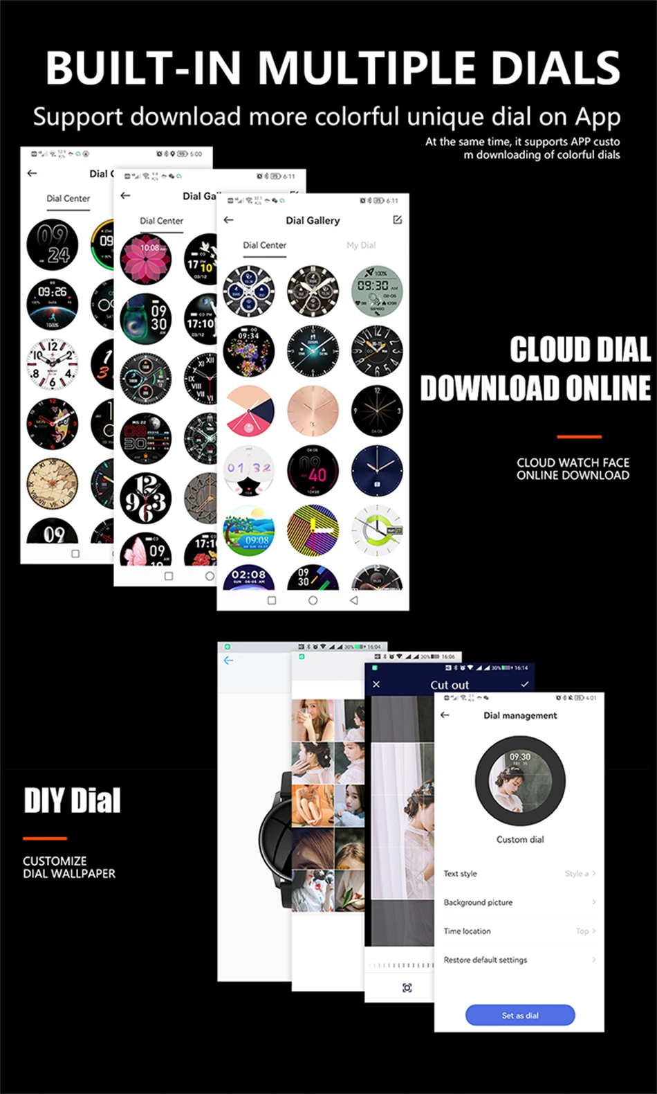 KALOSTE New Smart watch Men 360*360 AMOLED Full Touch Sport Fitness Tracker Women Smartwatch Clock Man For Huawei Xiaomi apple