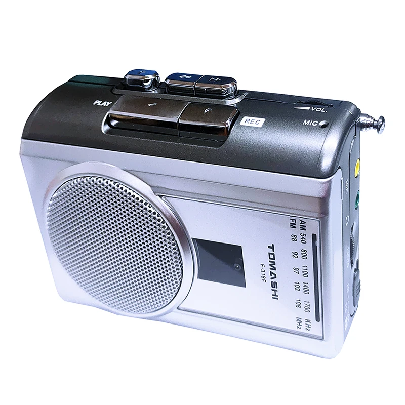 TOMASHI F-318A Portable Cassette Player Tape Recorders FM AM Radio Walkman with Built-in Speaker for News,Music,Language Learnin transparent cassette player portable mp3 cassette to mp3 type c tape player support for windows xp vista for windows 7