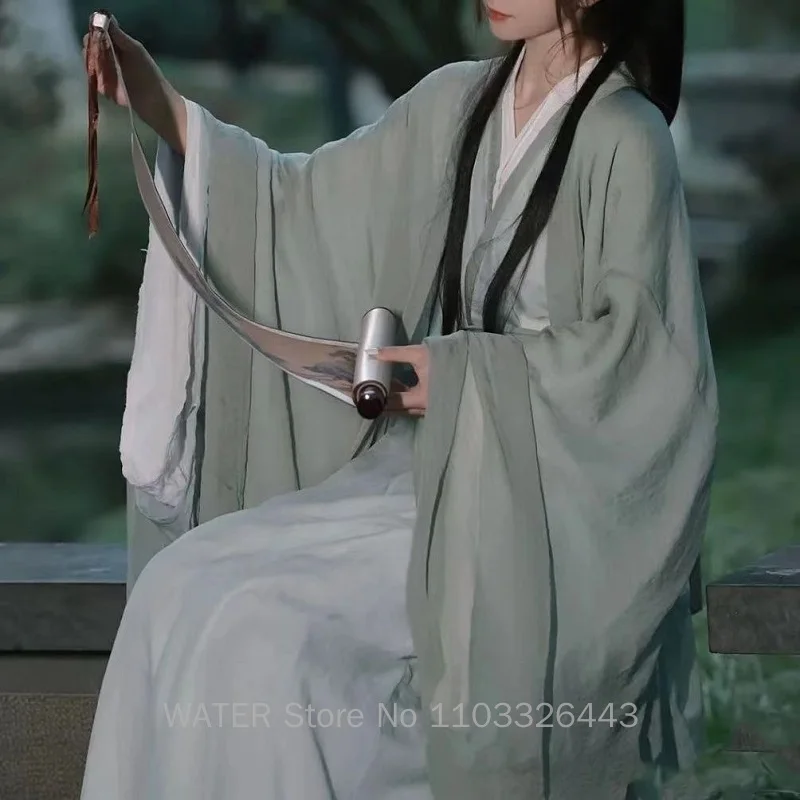 WATER HANFU 여성용 카니발 코스프레 의상, 중국 전통 스타일, 무대 댄스 원피스, 고대 사진 세트, 레드