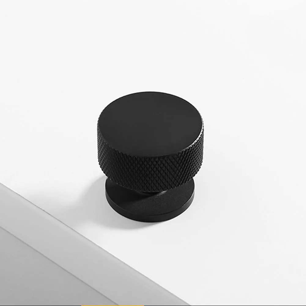 Description Picture 6 of itemKnurled Cabinet Knob Modern Simple Round Single Hole Handle Aluminum Alloy Cabinet Handle For Household Hardware