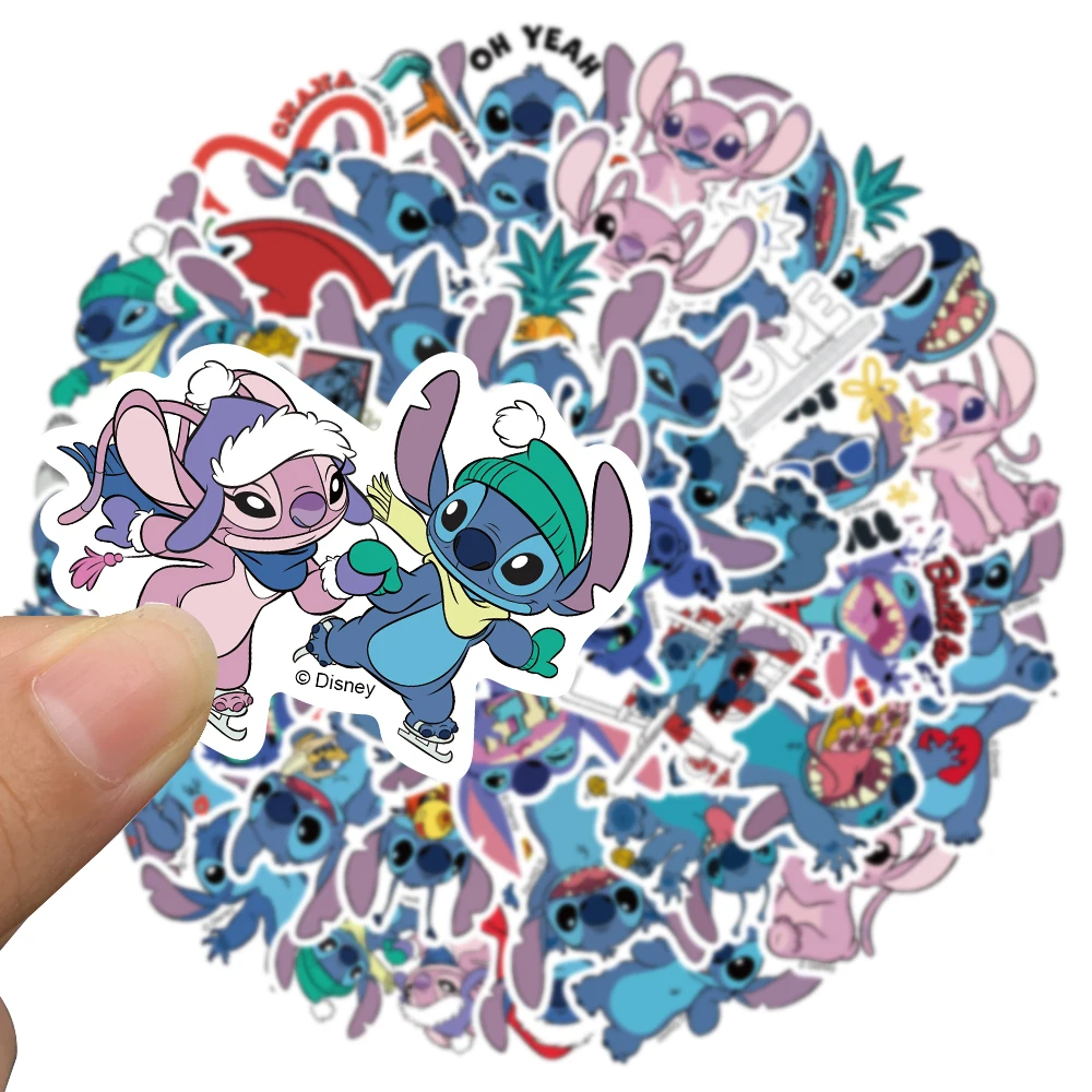 10/50/100pcs Disney Mix Cute Cartoon Micky Princess Stickers Graffiti Decal Laptop Luggage Skateboard Waterproof Sticker Kid Toy 5