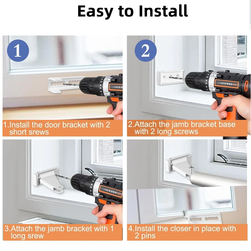 1/2PCS Storm Door Closer Bracket, Reinforced Repair Jamb Bracket Compatible with Andersen Emco, Larson, Pella