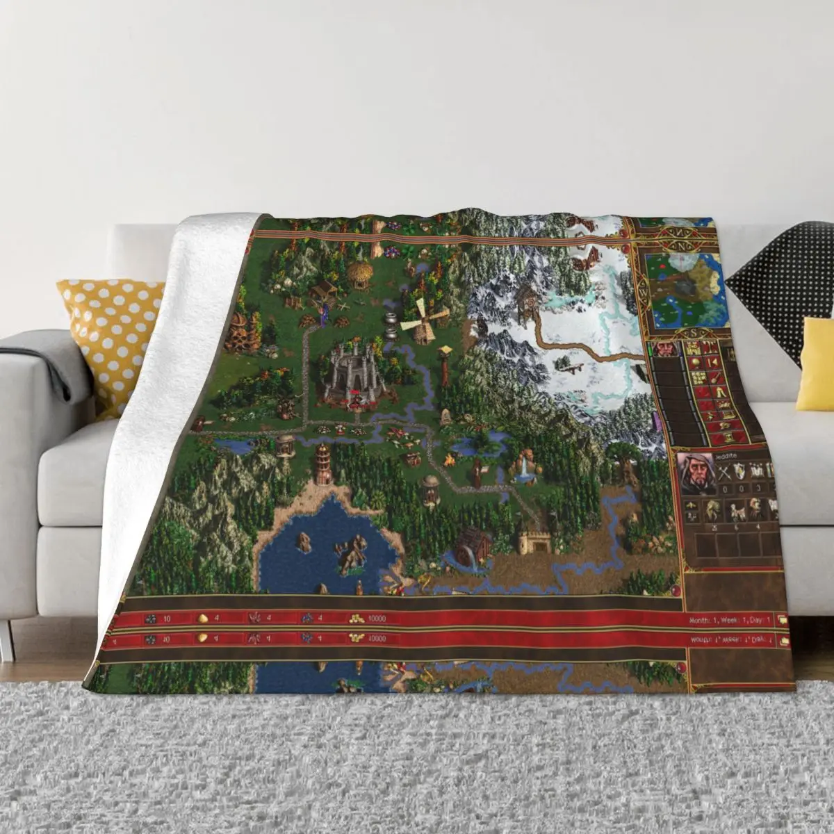 

Heroes of Might and Magic Game Blankets Coral Fleece Plush Decoration Bedroom Bedding Couch Bedspread
