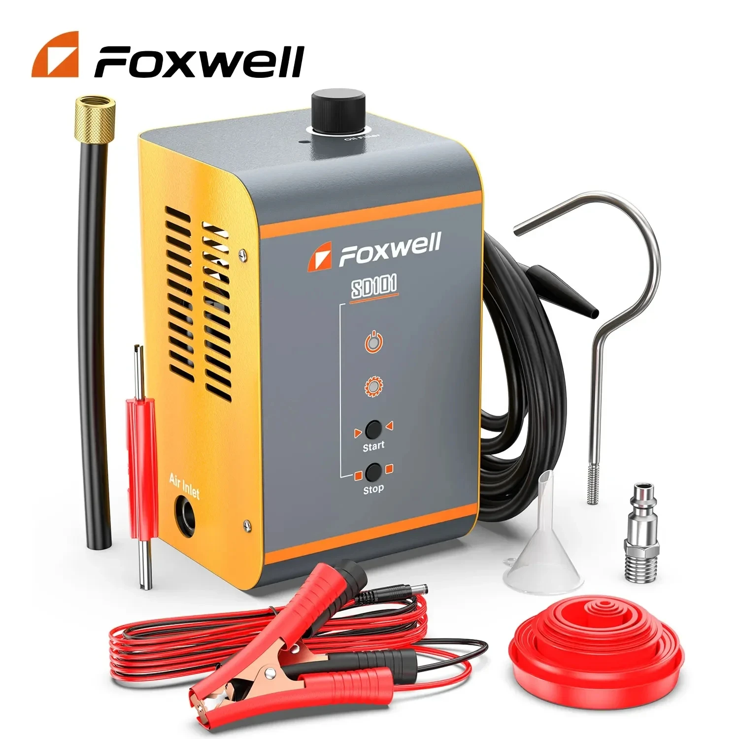 

FOXWELL SD101 Car Smoke Leak Detector EVAP System Analysis Oil Pipe Smoke Generator Mechanical Inspection Automotive Tools