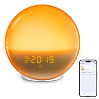 Simulation of Sunrise and Sunset Nature Wake Up Light LED Electronic Alarm Clock Light Bedside Lamp Sleep Timer Light Home Decor 1