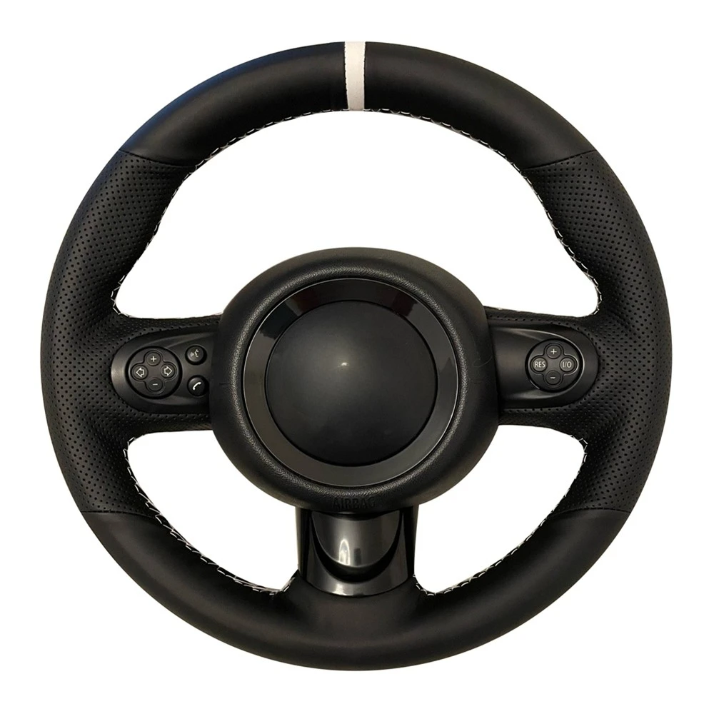 Coprivolante Per Auto In Pelle Scamosciata Treccia Universale In Pelle Da 38cm Per Volante Involucro Per Sterzo Automatico Cuco A Mano Con Filo Dell'ago - Foto 5