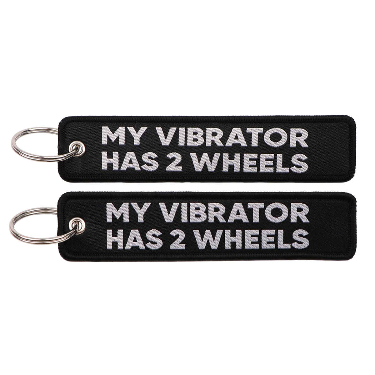 Humorous Embroidered Keychain - Key Ring Holder Accessory and Gift