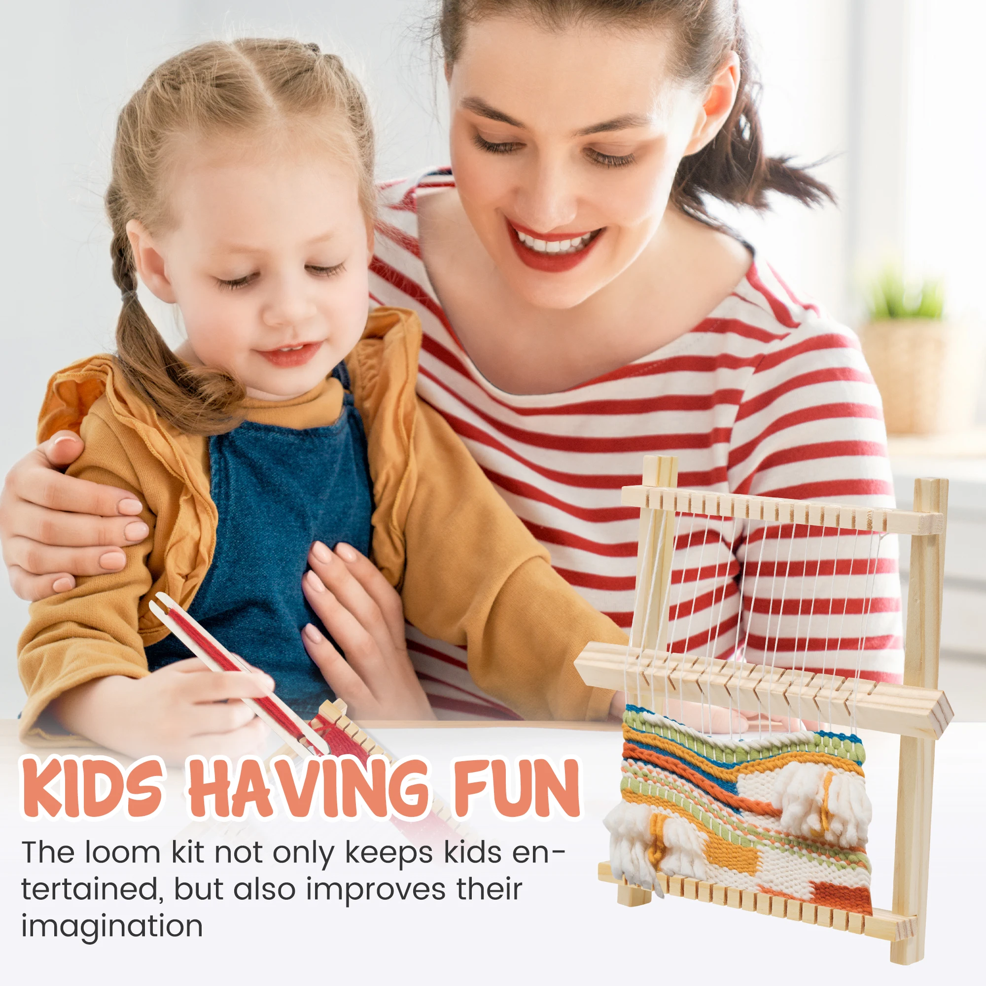 Weaving Tools Wooden Weaving Loom Starter Kit Hand-Woven Diy Set Household Tapestry Scarf