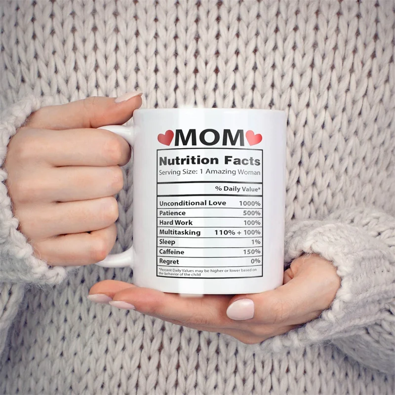 World's Best Mom Novelty Coffee Mug - Mother's Day Gift from Daughter, 11 oz Ceramic Tea Cup, White