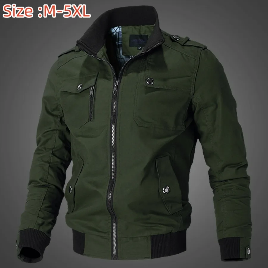 2024 Men's Tactical Military Jackets Autumn Winter Pilot Jackets Cotton Cargo Jacket Fashion Casual Outdoor Outerwear Men Blazer