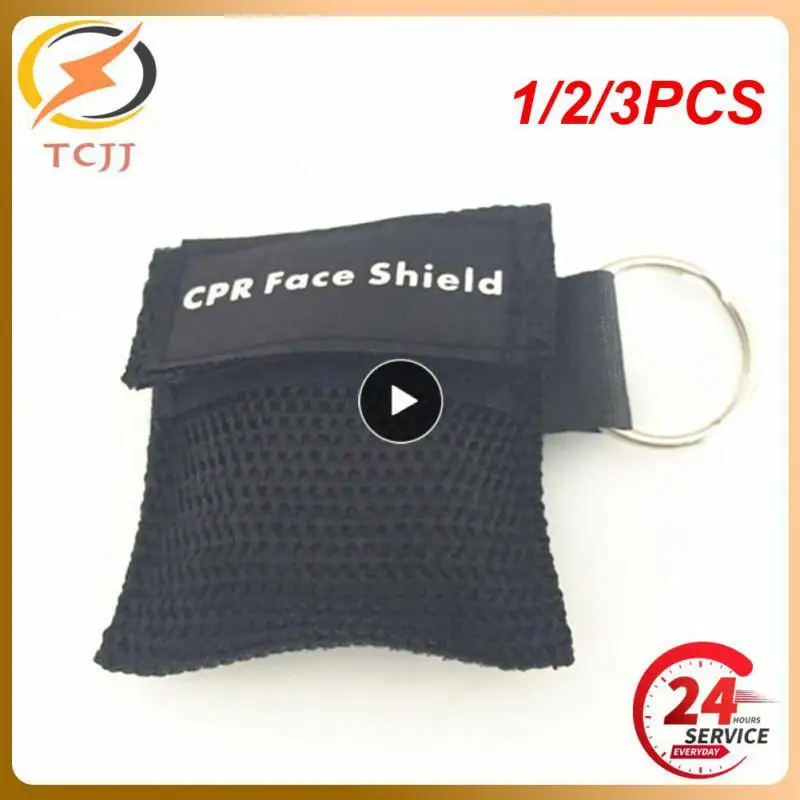 

1/2/3PCS Resuscitator Mask portable Emergency Aid Face Shield Artificial Respiration Disposable Respirator Keychain Health Care