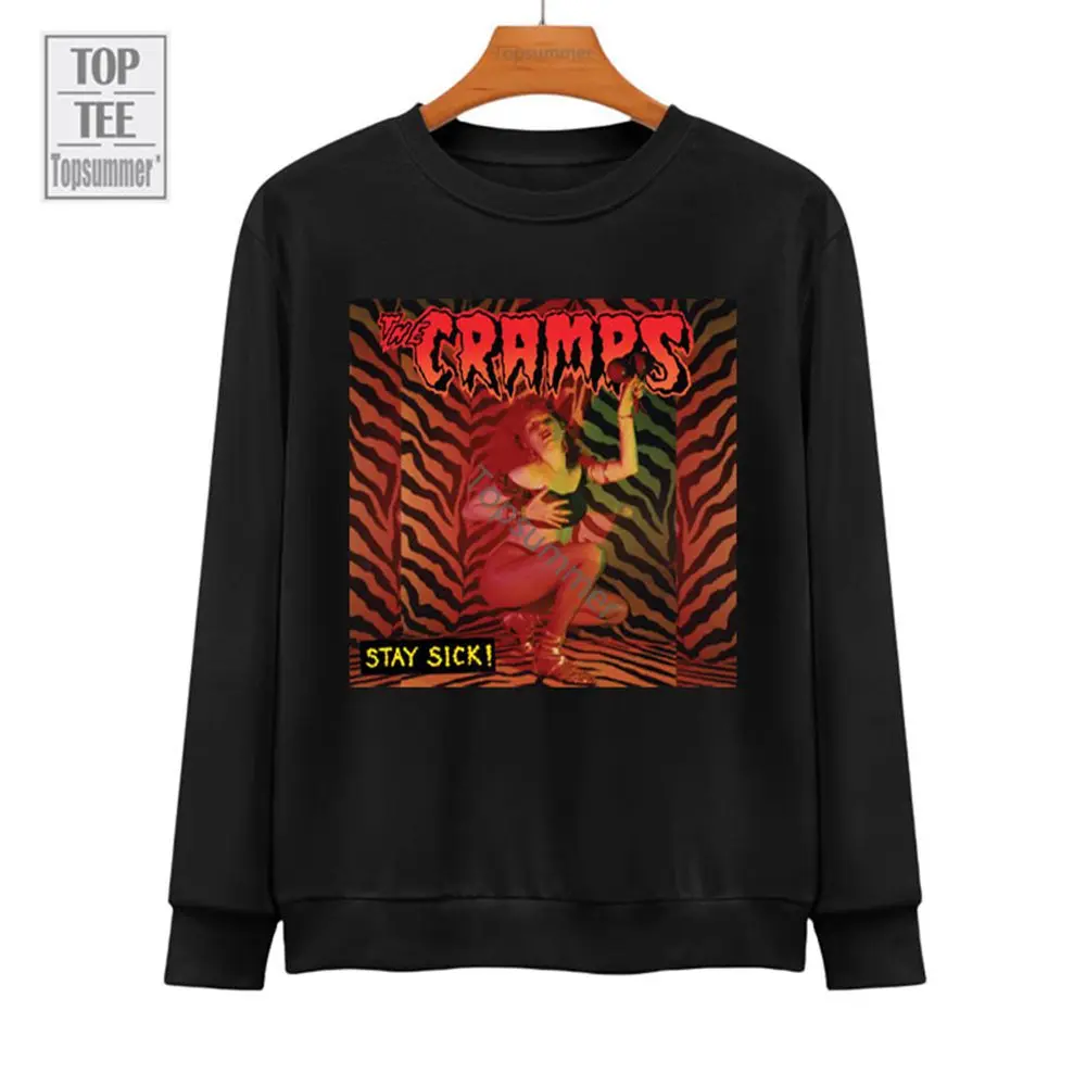 

Stay Sick! Album Hoodies The Cramps Tour Hoodie Mens Punk Rock Black Sweatshirts