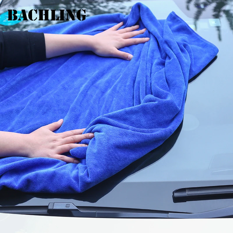 60x160/180cm Car Wash Towel 400GSM Microfiber High Water Absorption Cleaning Car Towel Absorbent Towel Superfine Fiber Thickened