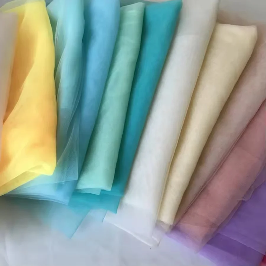 Elegant Yellow Soft Tulle Fabric for Weddings and Formal Events