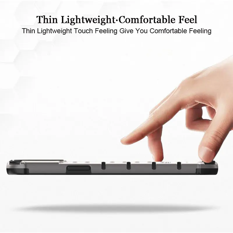 Honeycomb Shockproof Translucent TPU Armor Case - Durable Protective Cover