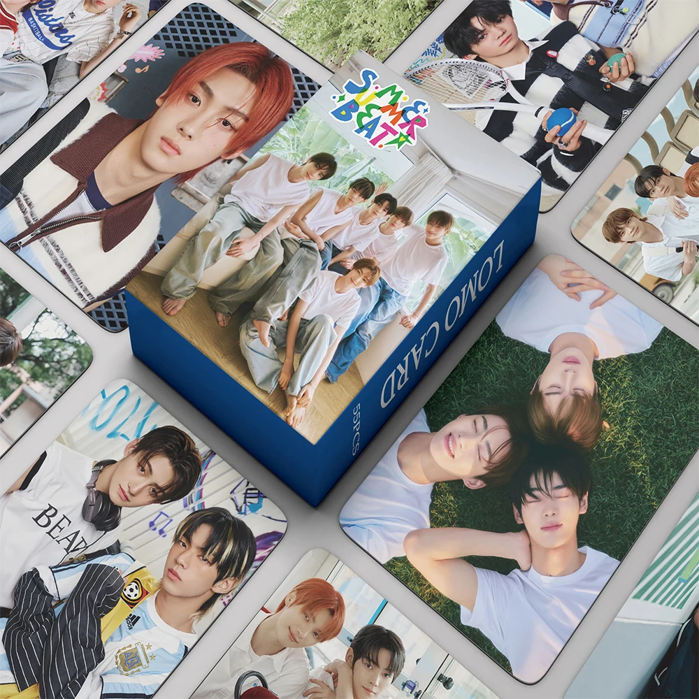 55pcs/set Kpop TWS Sparkling Blue Photocards LOMO Cards New