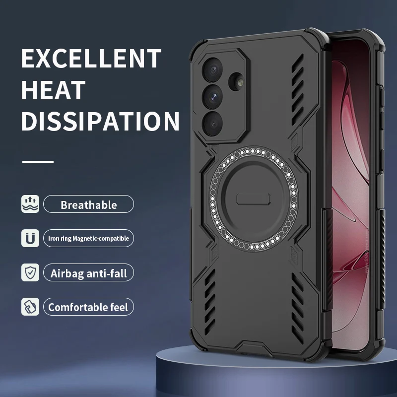 Lens Protection Heat Dissipation Case For OPPO A5 5G 4G Cover Magnetic Wireless Charging Shell Fundas Coque 2