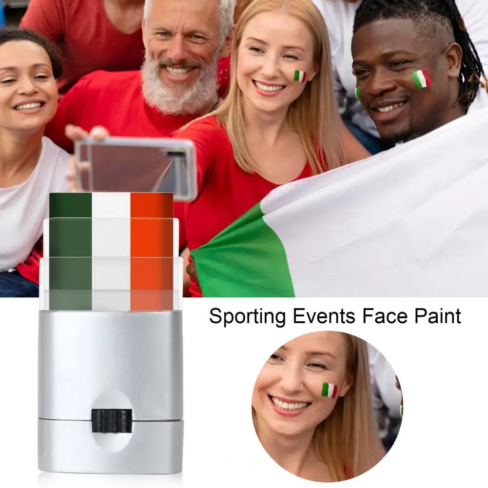 Country Flag Face Paint Stick Stripe Football Fan Brush Stick Face & Body Paint For France Netherlands Flag Euros Sports Events