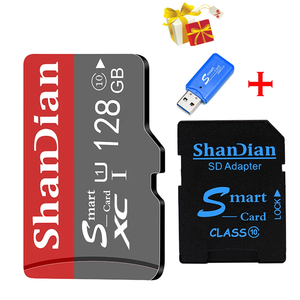 standard sd card ShanDian Original Smart High quality 64GB Class 10 Memory Card SmartSD 16GB 32GB TF Card SmartSDHC/SDXC for Smartphone/Tablet PC canon memory card Memory Cards