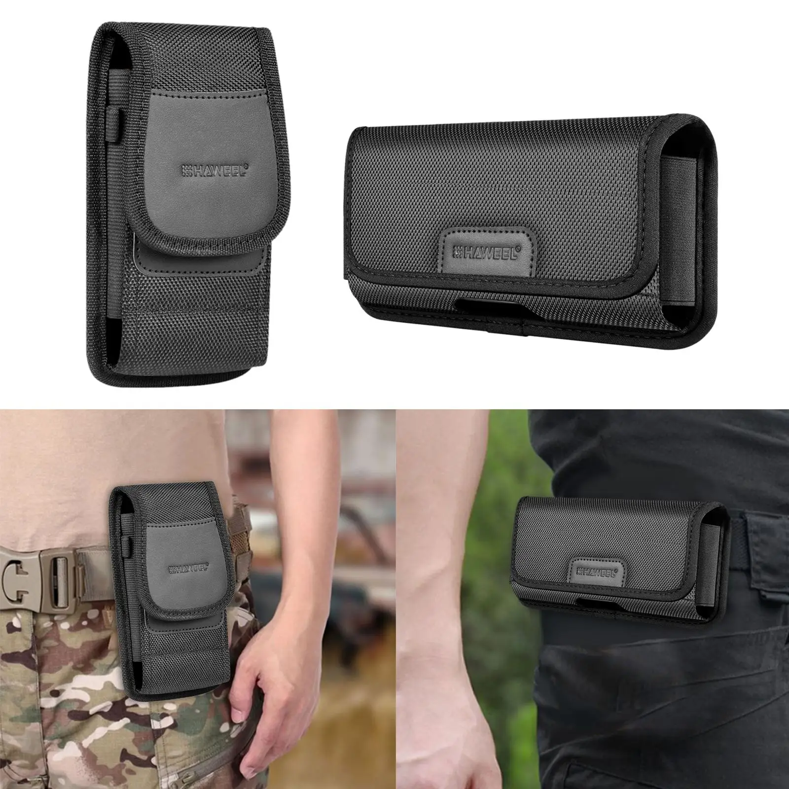 Phone Holster Cell Phone Accessory Waist Bag Nylon Carrying Pouch Smartphone