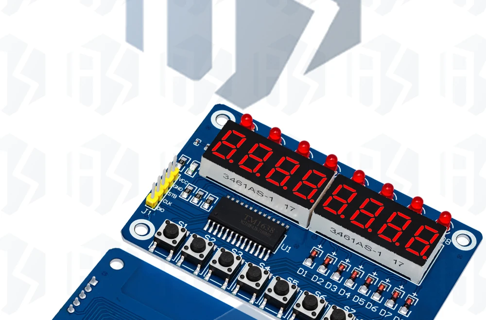 TM1638 Modul Tastenanzeige für Arduino Neues 8-Bit Digitales LED-Röhren-Display 8-Bit 8P-Taste/16P-Taste – Detail 22