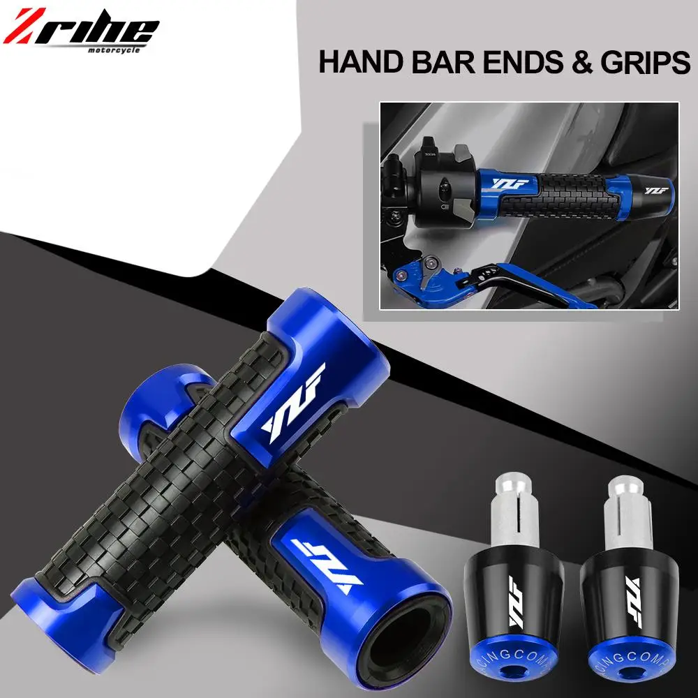 

78''22MM Motorcycle Handlebar Grips Handle Bar Cap Ends Plugs For Yamaha YZF R1 R6 R3 R25 R125 YZFR6 YZFR125 YZFR15 YZFR1 YZFR25